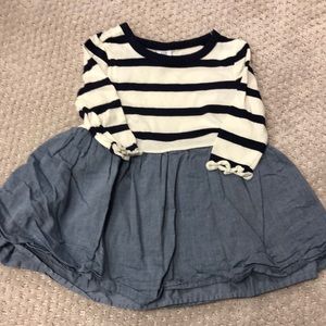Baby gap striped chambray dress. 12-18 m.